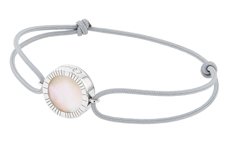 Bracelet-Cordon-Lumière-L15-Or blanc-Nacre rose-1