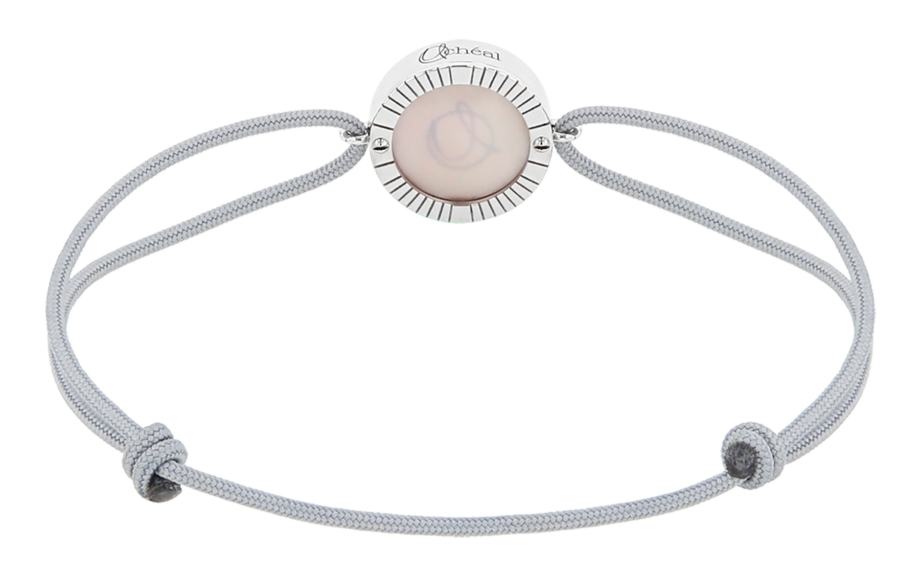 Bracelet-Cordon-Lumière-L15-Or blanc-Nacre rose-2