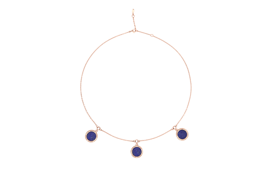 Collier-Chaine-Pendant de Lumière-3L15-Or rouge-Lapis-Lazuli-2
