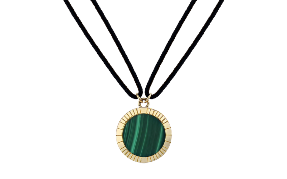 Collier-Cordon-Lumière-L13-Or jaune-Malachite-