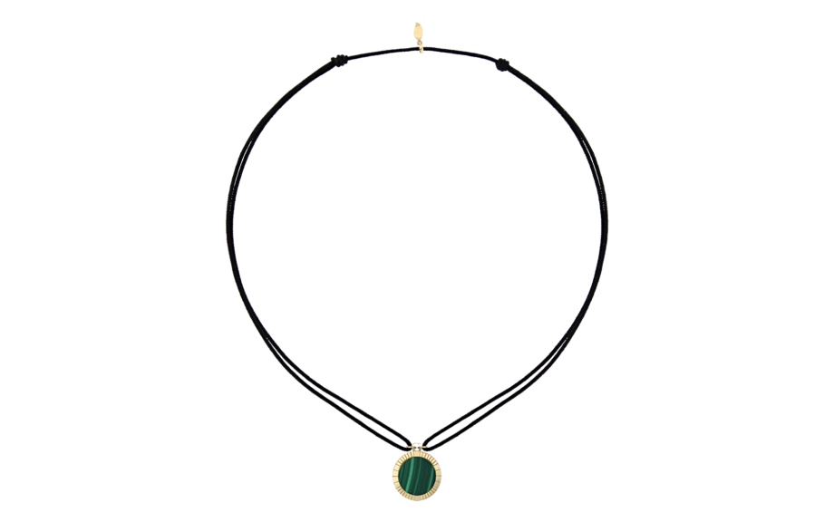 Collier-Cordon-Lumière-L13-Or jaune-Malachite-3