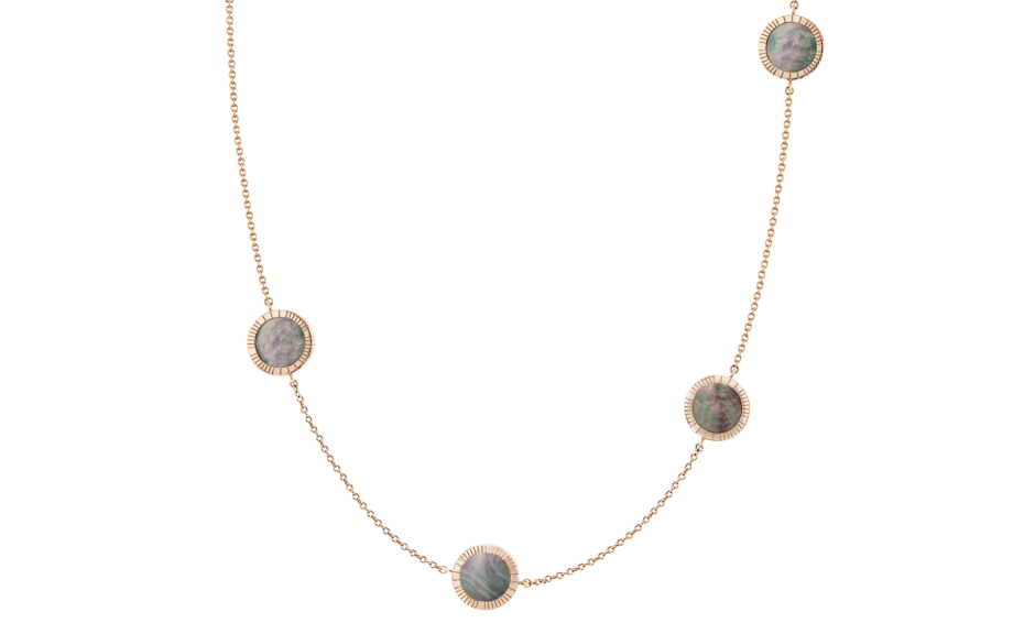 Collier-chaîne-Lumière-9L15-Or rouge-nacre grise-1-1800×1127