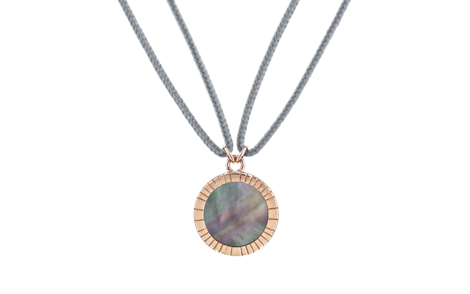 Collier-cordon-Lumière-L13-Or rouge-Nacre grise-1