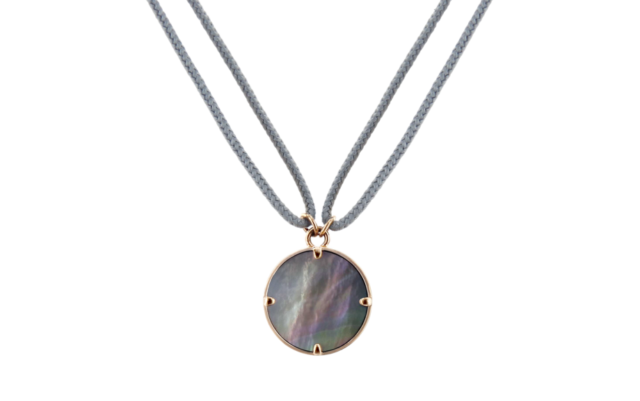 Collier-cordon-Lumière-L13-Or rouge-Nacre grise-2