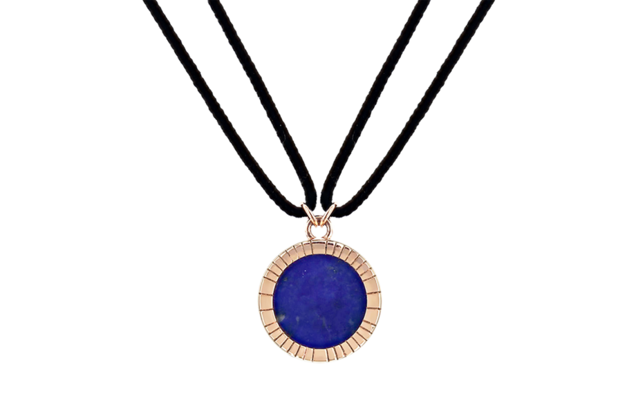 Collier-cordon-Lumière-L13-or rouge-lapis lazuli-